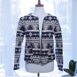 Nordstroms Aztec Confetti Print Structured Blazer